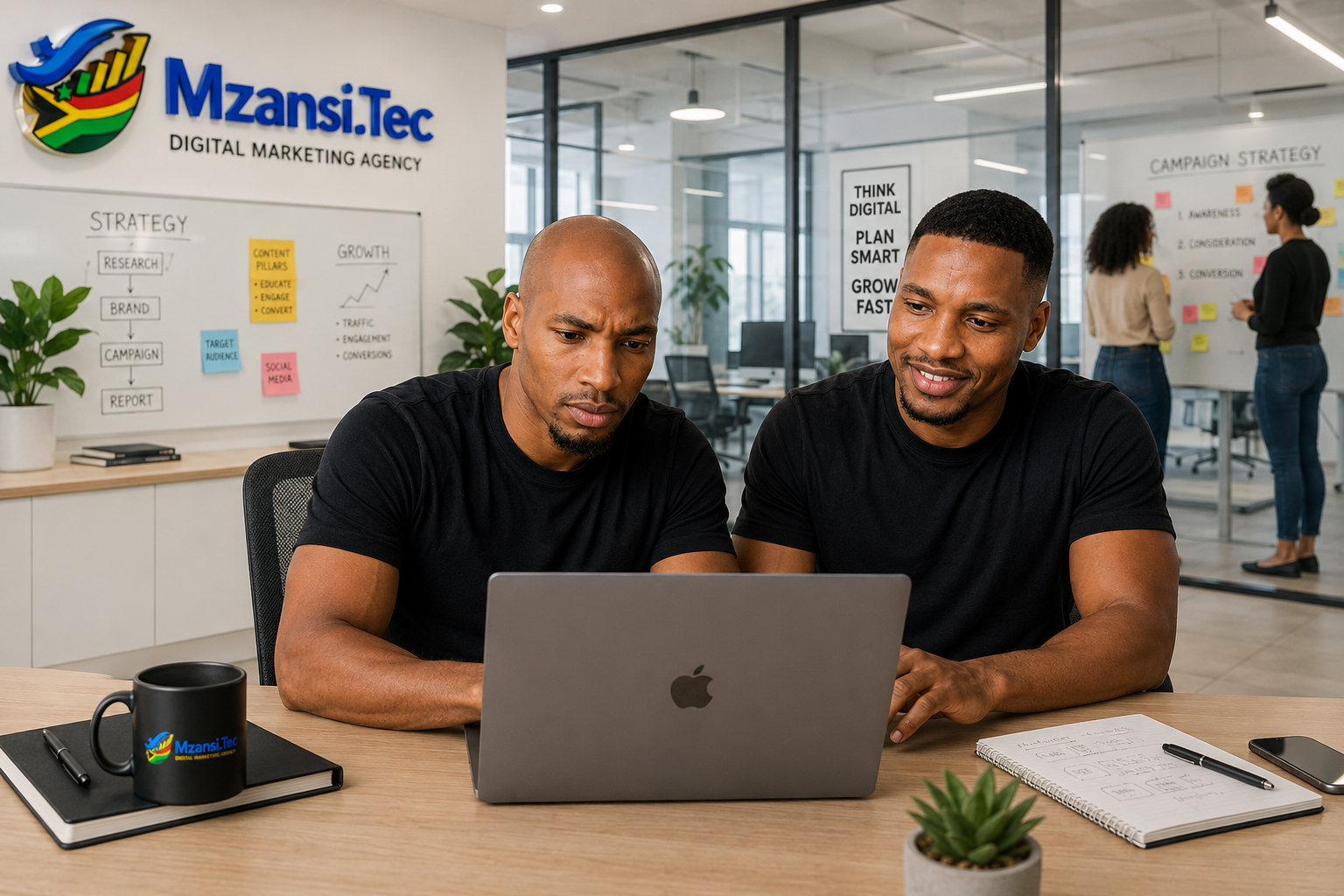 Sizwe and Henry ready for a strategy call